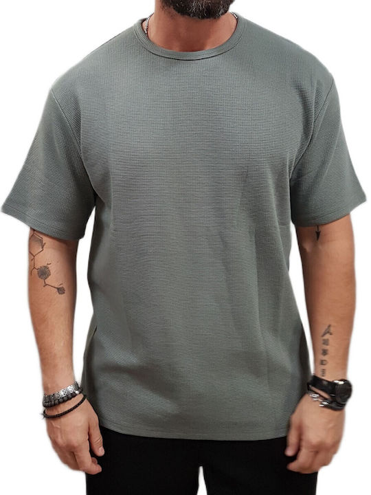 Herrenblusen Kurzarm T-Shirt Sage Grün