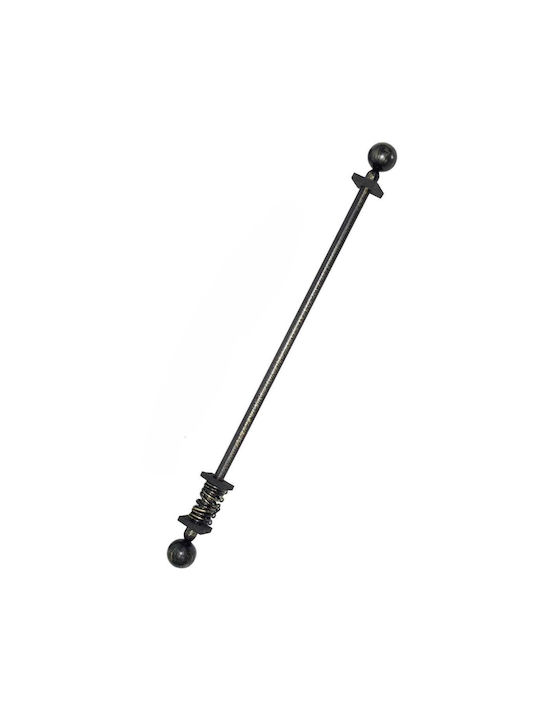 Tpster Metallisch Vorhangstange Einfach Φ16mm 70cm Black-gold