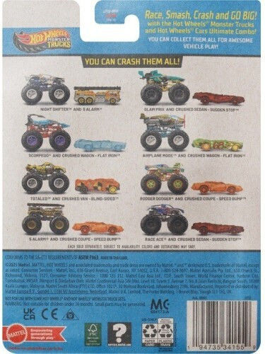 Hot Wheels Количка Monster Trucks Scorpedo 1:64 Monster Truck за 4+ години
