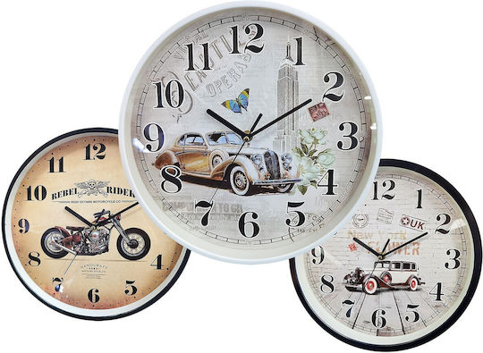 HOMie Wanduhr Mehrfarbig 29x4cm Verschiedene Farben)
