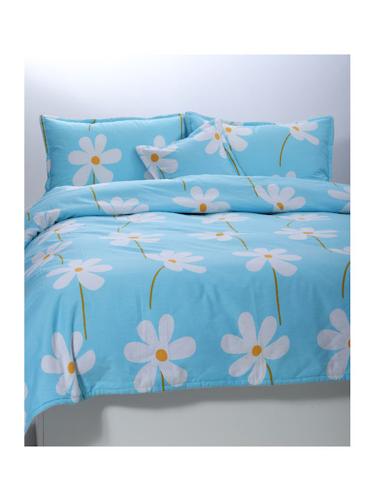 Silk Fashion Duvet Cover Set Cotton Double with 2 Pillowcases & 1 Sheet 215x240 Joy 6