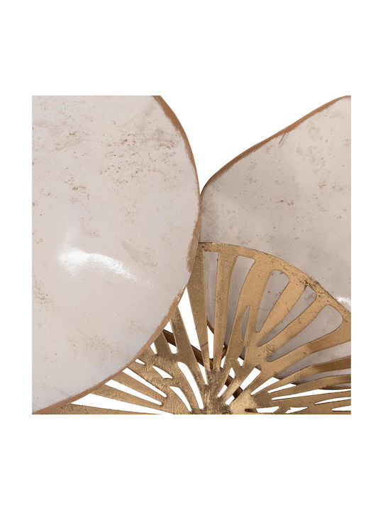 HomeMarkt From Gold White Metal 74.5x10x38cm