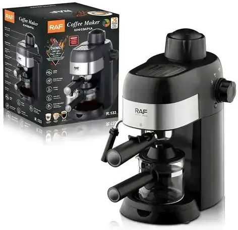 Raf R133 Mașină de Espresso 800W Presiune 15bar Neagră