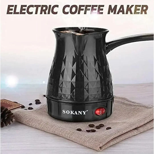 Sokany SK-205 Electric Greek Coffee Pot 600W with Capacity 500ml Black