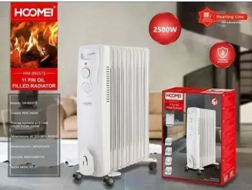Hoomei Öl-Heizkörper mit 11 Rippen 2500W