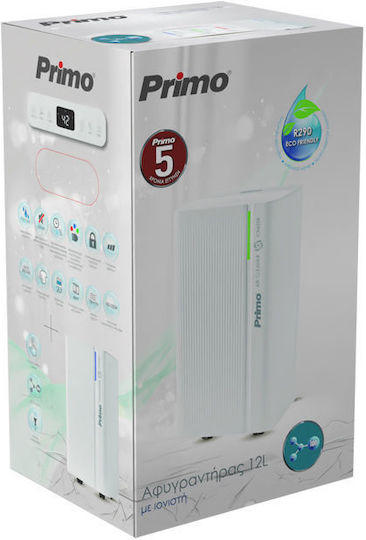 Primo PRDH-45020i Dehumidifier with Compressor and Ionizer 12lt