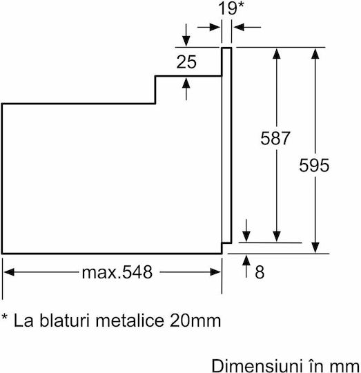 Bosch Φούρνος άνω Πάγκου 66lt Π59.4εκ. Μαύρος