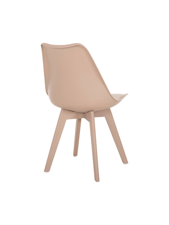 Vegas Kitchen Polypropylene Chair Cappuccino 46x58x82cm