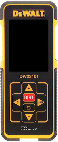 Dewalt Μέτρο Laser DW03101 Bluetooth με Εύρος Μέτρησης 0.1m-100m
