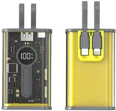 Andowl Q-CD1010 Външна Батерия 15000mAh 22.5W Power Delivery Жълта