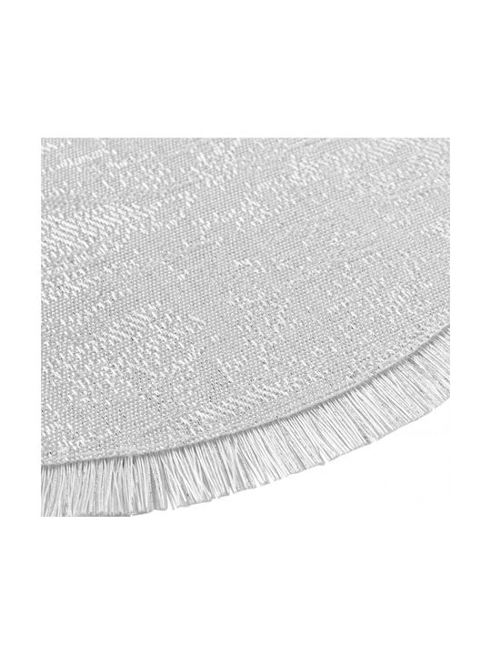Atmosphera Platzdeckchen Stoff Silber 38x38cm 1Stück