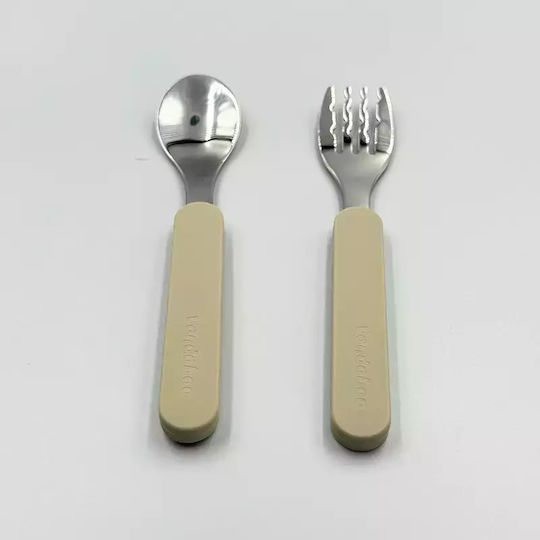 Pandaboo Baby Set with Fork made of Metal 2pcs