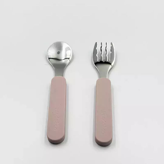Pandaboo Baby Set with Fork made of Metal 2pcs