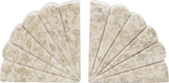 Stone Bookend in Beige Color 2pcs 15x5x30cm
