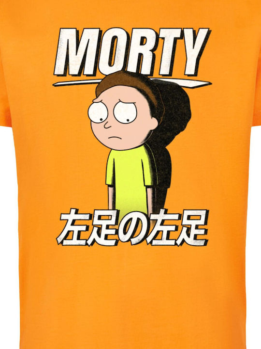 Merchcode Tricou Rick și Morty Portocaliu Bumbac