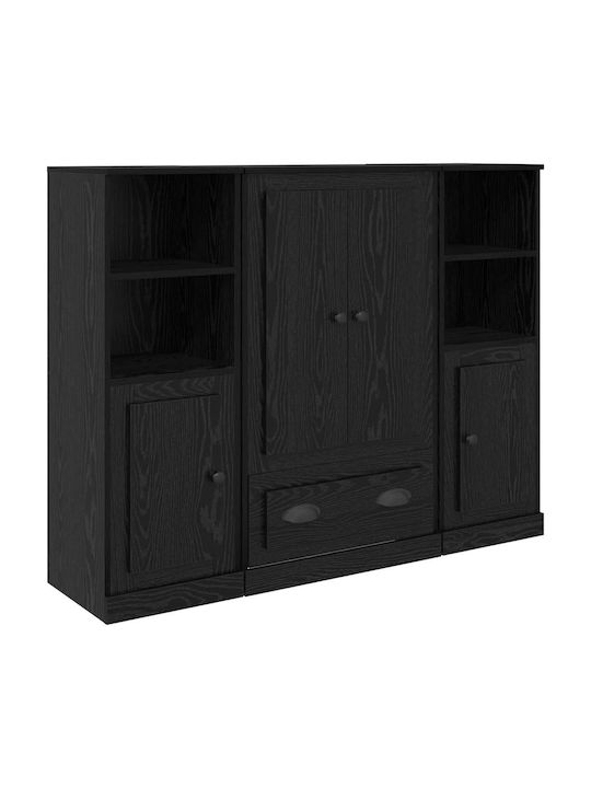 Висулка Витрина за хол от ПДЧ със Стъкло Black Beech 35x60x103.5см