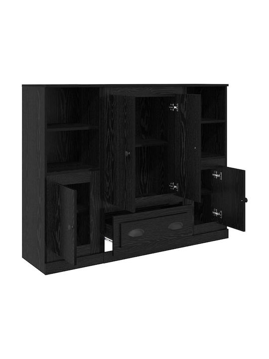 Висулка Витрина за хол от ПДЧ със Стъкло Black Beech 35x60x103.5см