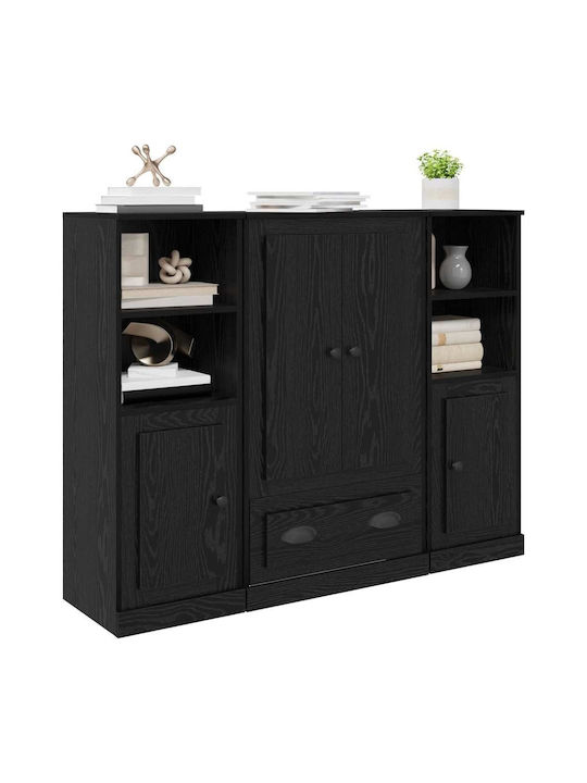 Висулка Витрина за хол от ПДЧ със Стъкло Black Beech 35x60x103.5см