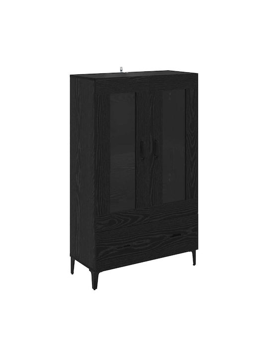 Висулка Витрина за хол от ПДЧ със Стъкло Black Beech 70x31x115см