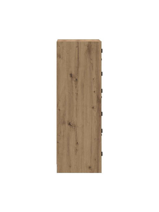 Висулка Витрина за хол от ПДЧ със Стъкло Artisan Oak 35x37x109см