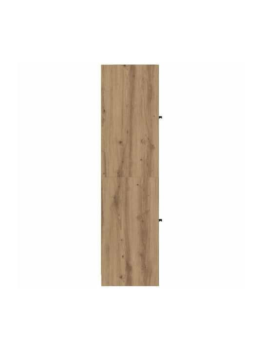 Wall Living Room Display Cabinet made of Particleboard with Glass Artisan Oak 35x37x142cm