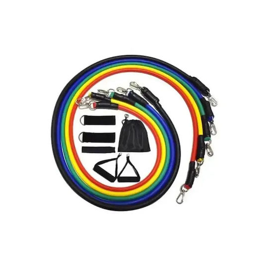 Xonix Gymtube Гуми За Фитнес с Дръжки Подредба 5 Бр Многоцветни 1.26m