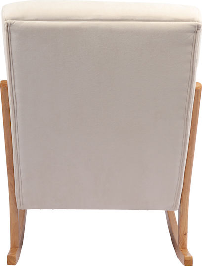 Edeldy Πολυθρόνα Κουνιστή Κρεμ 102x66x99cm