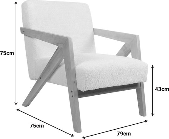 Garifa Sessel White 79x75x75cm