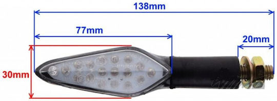 Motorrad-Scheinwerfer & Lichter Signalkit 19 LEDs