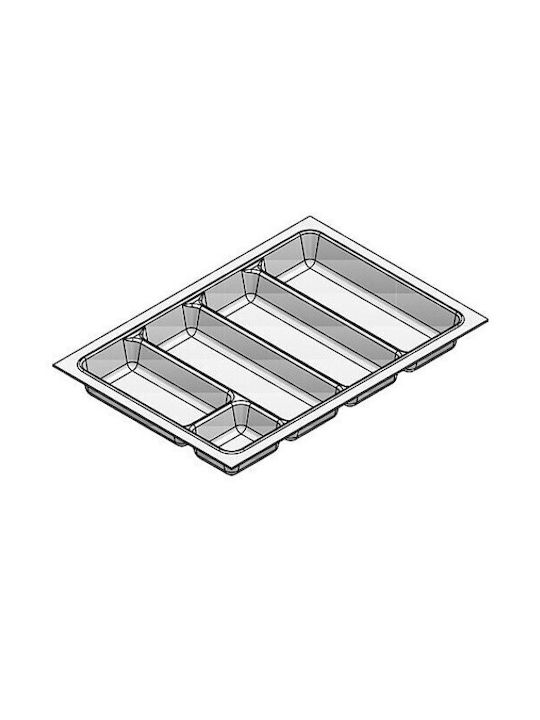 Agoform Tăvi Pentru Tacâmuri De Sertar Din Plastic 29x48cm Albă