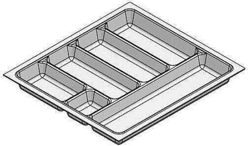 Agoform Besteckeinsatz für Schubladen Kunststoff 29x48cm Weiße