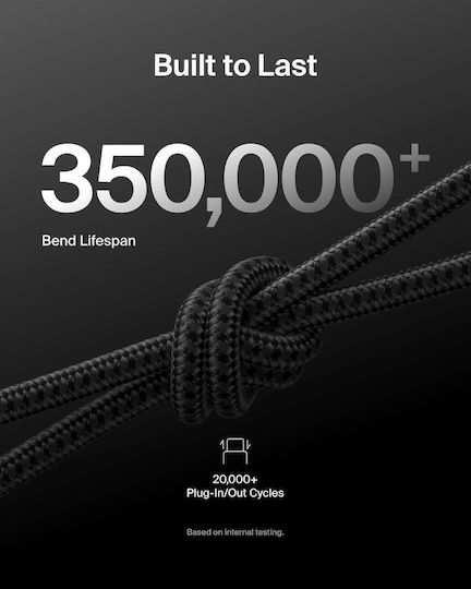Belkin Boost↑charge Pro Cablu Braided USB-C Masculin - USB-C 240W PD Negru 3m CAB025HQ3MBK