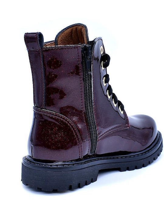 Anatomice Ghete Copii din Piele Burgundy