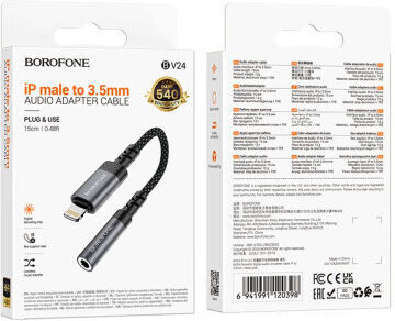 Borofone Konverter Blitzschlag männlich zu 3.5mm weiblich 1Stück