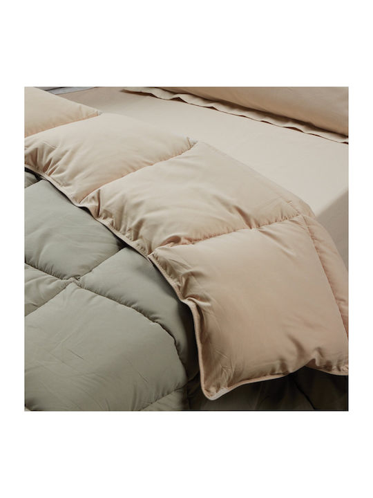 Das Home Duvet Single with Microfiber Filling 160x220cm 9692 Happy Taupe 550 GSMGsm 10.5 togs Togs