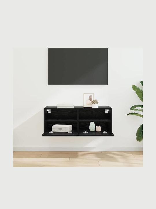 Wohnzimmer TV-Einheit Black Beech L80xB30xH30cm