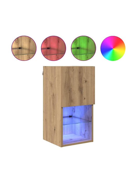 Wohnzimmer TV-Einheit Artisan Oak mit Beleuchtung L30.5xB30xH60cm