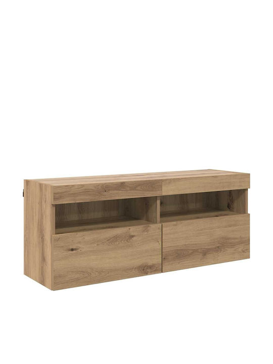 Wohnzimmer TV-Einheit Artisan Oak mit Beleuchtung L100xB30xH40cm