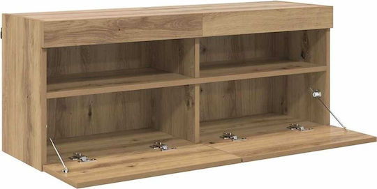 Σύνθετο Σαλονιού Artisan Oak με Φωτισμό Μ100xΒ30xΥ40εκ.