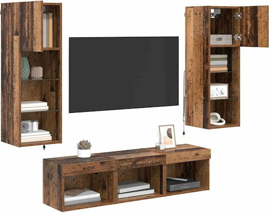 Животно помещение ТВ единица Black Beech с Осветление Д60xШ30xВ30бр