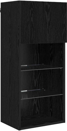Животно помещение ТВ единица Black Beech с Осветление Д40.5xШ30xВ90бр