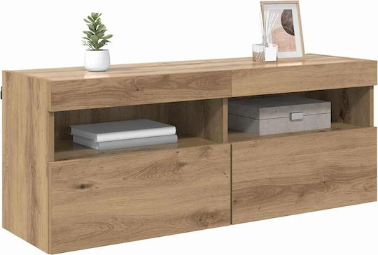 Σύνθετο Σαλονιού Artisan Oak με Φωτισμό Μ100xΒ30xΥ40εκ.
