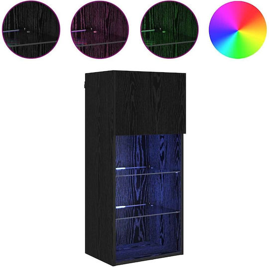 Животно помещение ТВ единица Black Beech с Осветление Д40.5xШ30xВ90бр
