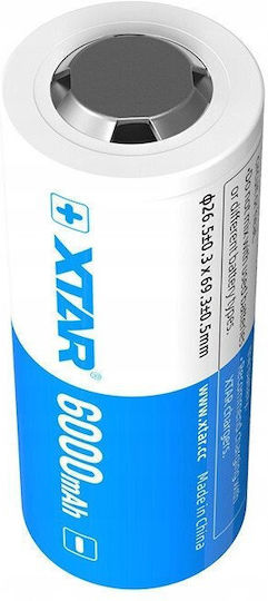 XTAR Επαναφορτιζόμενη Μπαταρία 26650 Li-ion 6000mAh 3.6V