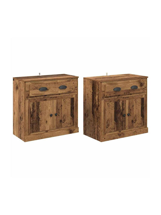 Sideboard made of Wood & Metal with Drawers Old Wood 70x35.5x67.5cm