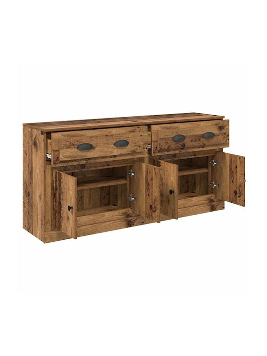 Sideboard made of Wood & Metal with Drawers Old Wood 70x35.5x67.5cm