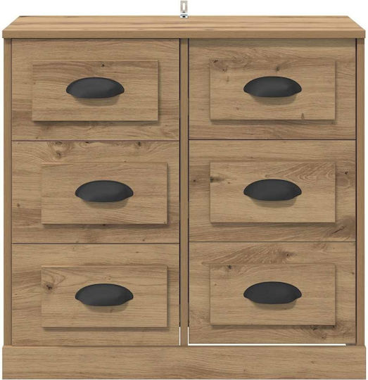Мебели за съхранение дървен с чекмеджета Дъб Artisan 70x35.5x67.5см