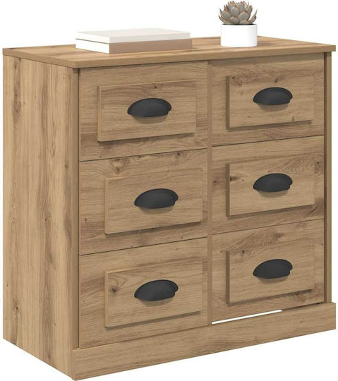 Мебели за съхранение дървен с чекмеджета Дъб Artisan 70x35.5x67.5см
