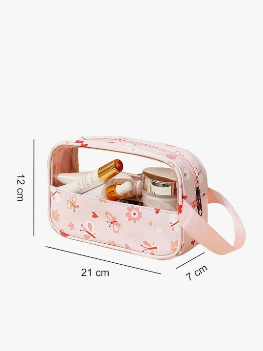 Kosmetiktasche mit Reißverschluss Pu Rosa