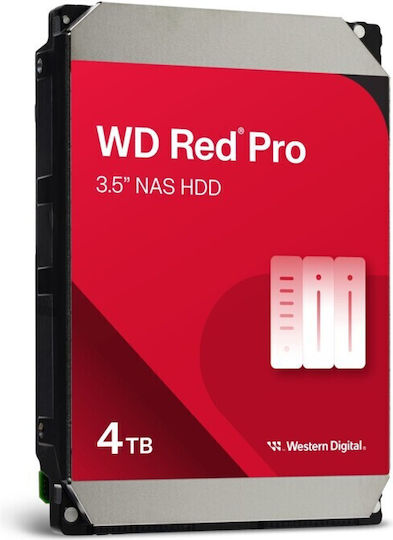 Western Digital Red Pro 4TB HDD Hard Drive 3.5" SATA III 7200rpm with 256MB Cache for NAS WD4005FFBX